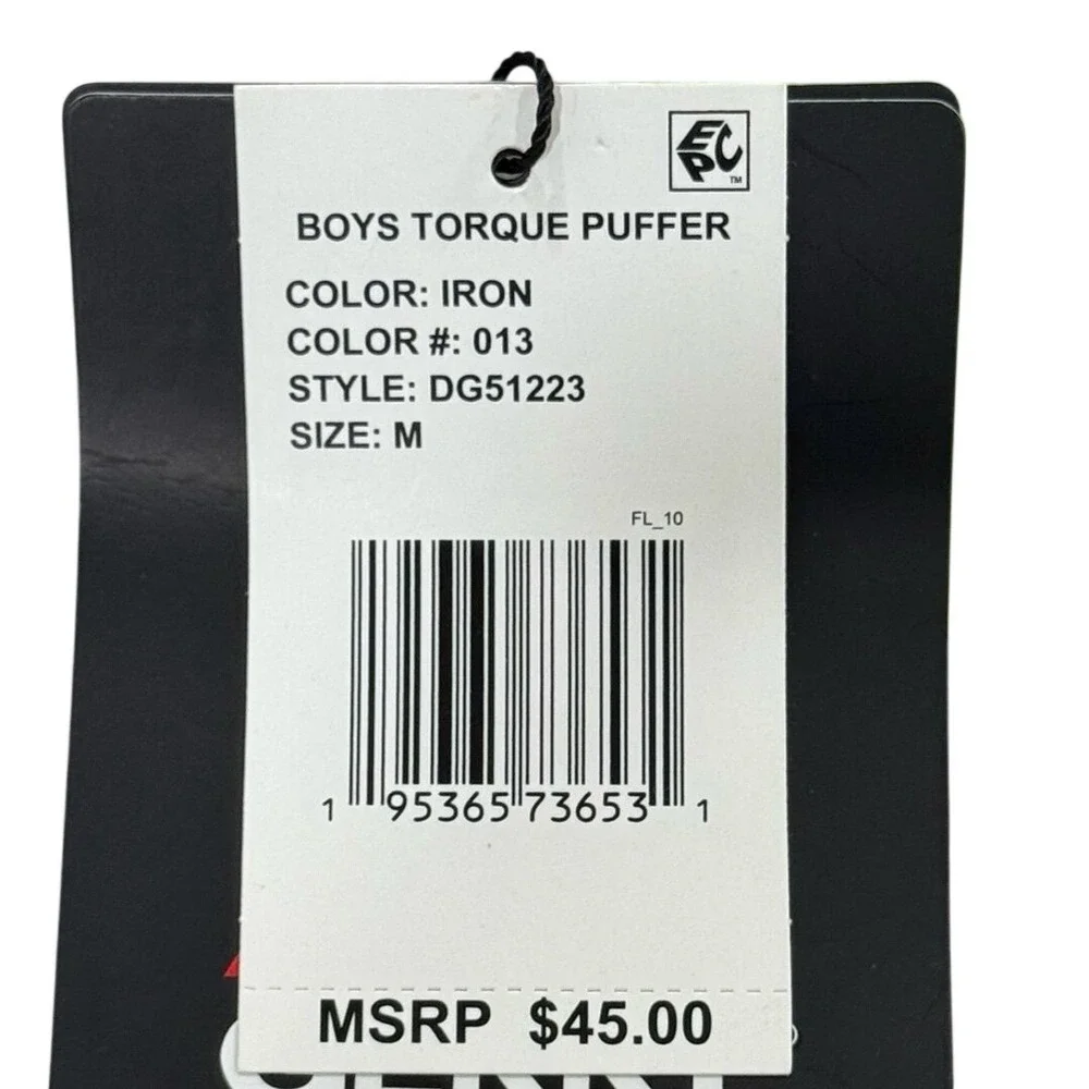 Gerry Torque Puffer Jacket Boys Medium Iron NWT‎
